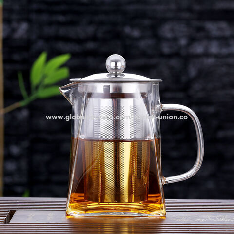 Hot Heat Resistant Glass Teapot With Stainless Steel Infuser Heated  Container Tea Pot Good Clear Kettle Square Filter Baskets - Teapots -  AliExpress