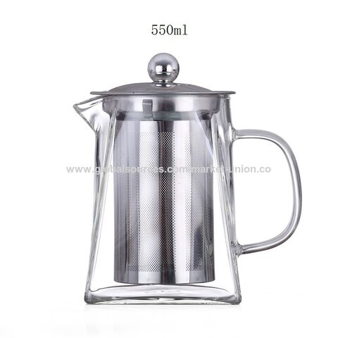 Hot Heat Resistant Glass Teapot With Stainless Steel Infuser Heated  Container Tea Pot Good Clear Kettle Square Filter Baskets - Teapots -  AliExpress