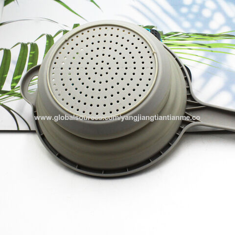 Foldable Silicone Strainer Colanders 2 PC ROUND, Space-Saver