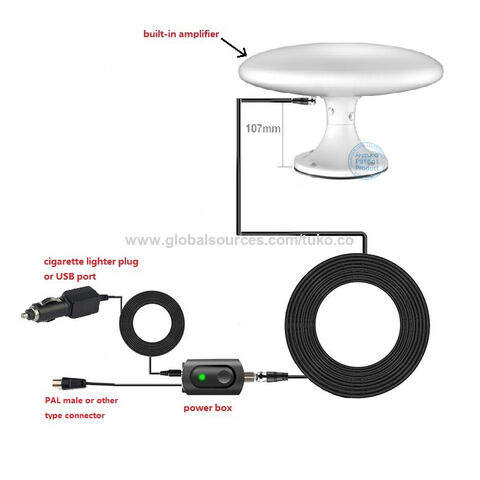 Antena Exterior TDT UHF, FM e VHF p/ Auto-Caravana (OMNIN