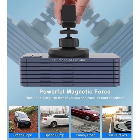 Magsafe Cargador de montaje de coche [15 W PRO] Soporte magnético  inalámbrico para cargador de automóvil, ventilación de aire y cargador de  montaje de