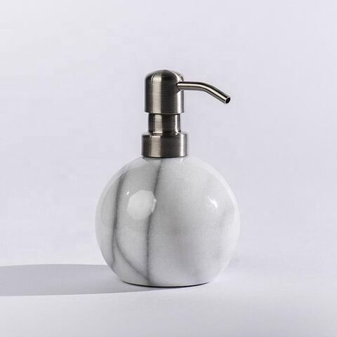 Distributeur de Savon Liquide en Marbre pour Salle de Bain - Bouteille Élégante pour Hôtels et Maisons
