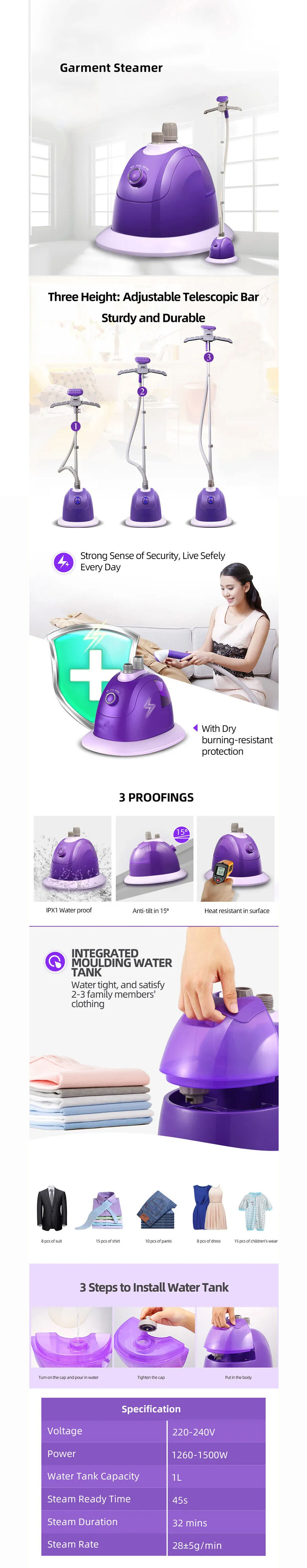 Buy Wholesale China High Quality And Low Price Cloth Steamer 1500w