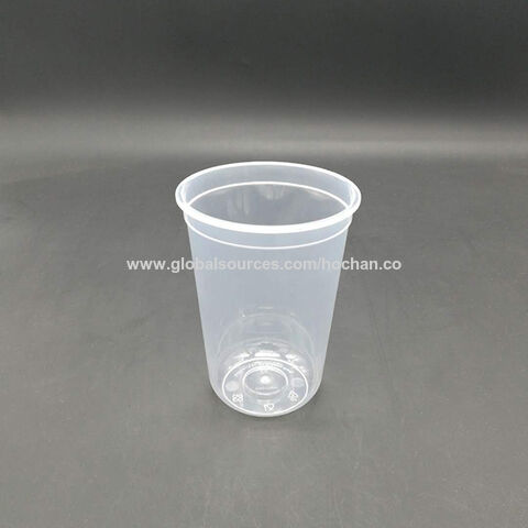 Buy Wholesale China 16oz (500ml) U-shape Bottom Clear Pp Injection Disposable  Plastic Juice Cup & Injection Cup at USD 0.01