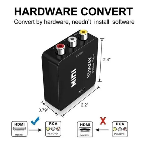Achetez en gros Convertisseur Hdmi-av, Mini Convertisseur Av Vers Hdmi  1080p, Adaptateur Convertisseur Audio Vidéo Cvbs Composite Rca Chine et Hdmi  à Av Convertisseur à 2.8 USD