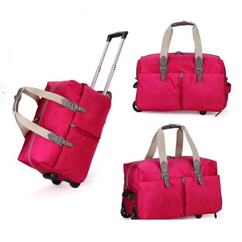 Grand sac de sport de voyage avec rangement à roulettes sac à main pliable  étanche sac de sport à roulettes portable pour garde-robe sortie en plein  air voyage 