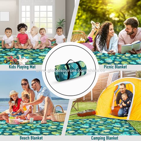  Manta de picnic impermeable plegable lavable – Manta de picnic  impermeable extra grande, manta de playa a prueba de arena, tapete de picnic  al aire libre, manta de parque lavable, manta