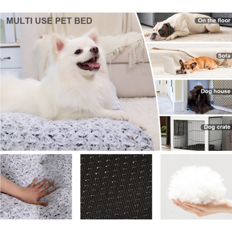 Dog Crate Pad(23X 36), Dog Crate Mat with Anti-Slip Bottom, Dog Mats for  Sleep