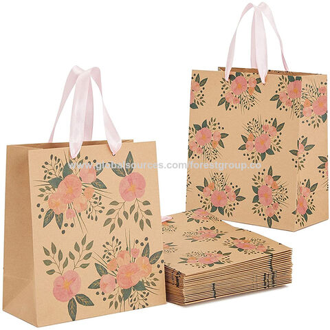 Buy Wholesale China Customized Kraft Paper Gift Bags Flower