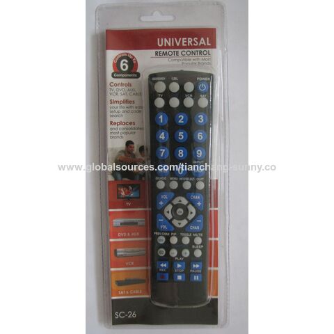 Control remoto STB para dispositivos TV/DVD/SAT/CBL/DVR con 10m de distancia de trabajo, diseños personalizados