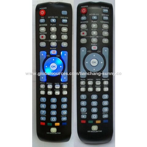 Control remoto STB para dispositivos TV/DVD/SAT/CBL/DVR con 10m de distancia de trabajo, diseños personalizados