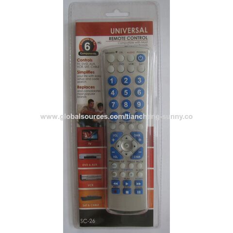 Control remoto STB para dispositivos TV/DVD/SAT/CBL/DVR con 10m de distancia de trabajo, diseños personalizados