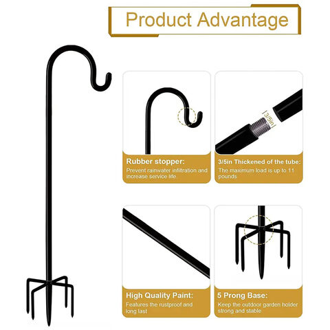 Hot Selling Heavy Duty Shepherd Hook Metal Garden Hanging Pole Stake For  Bird Feeder Pole Plant Baskets $12.3 - Wholesale China Lamp Poles at  Factory Prices from Qingdao Tian Hua Yi He
