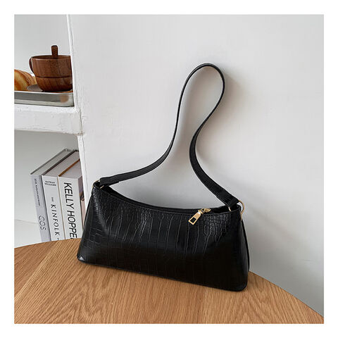 PU leather handbags women handbags fashion crocodile pattern single-shoulder armpit bag
