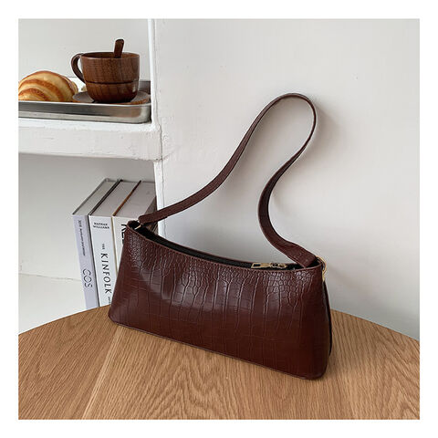 PU leather handbags women handbags fashion crocodile pattern single-shoulder armpit bag