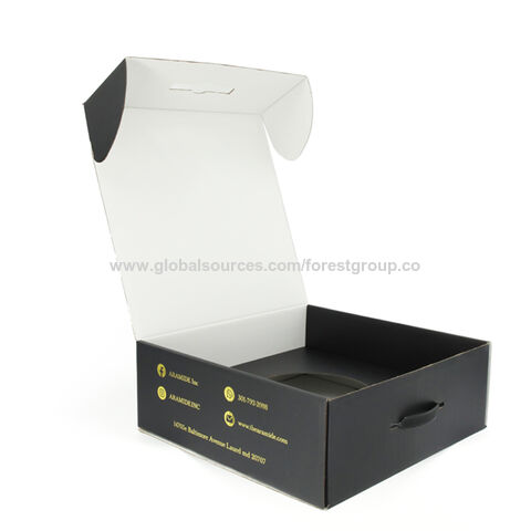 Custom Logo Printing Black Package UV Coating Black Craft Paper Men  Underwear And Clothes Package Box