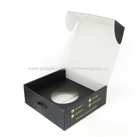 Custom Logo Printing Black Package UV Coating Black Craft Paper Men  Underwear And Clothes Package Box