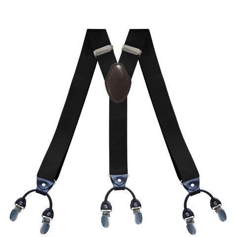 Heavy Duty Clip Suspenders Y Back Straps With Clips Work Pants Adjustable  Mens