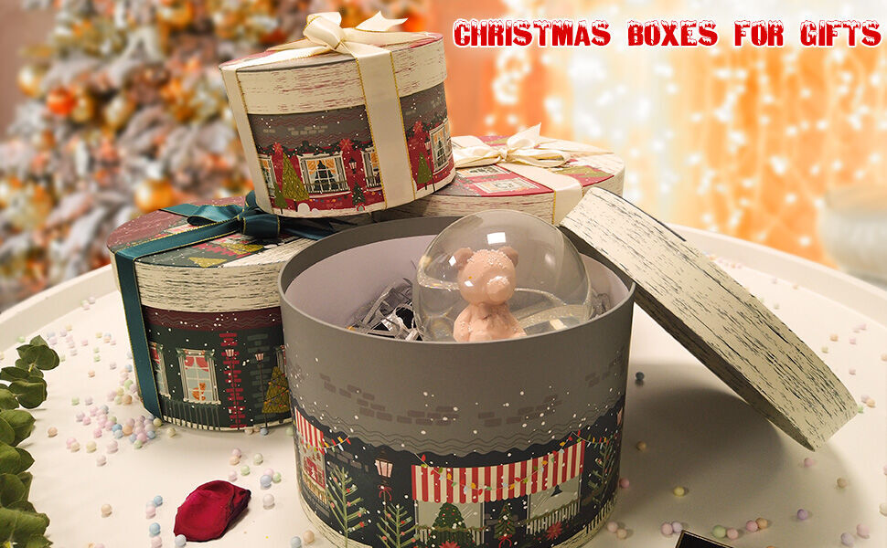 Buy Wholesale China 4 Pack Cute Patterned Round Gift Boxes With Lids In 4  Assorted Sizes Stackable Gift Boxes For Christmas Nesting Boxes Gifts &  Paper Box at USD 3.05