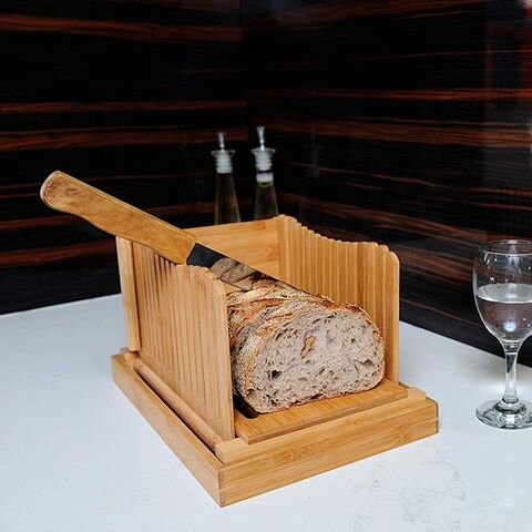 Buy Wholesale China Bamboo Foldable Bread Slicer Compact Bread