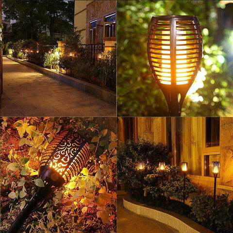 Solar Lantern Outdoor, Flickering Flame LED Vintage Hanging Lantern Outdoor,  Solar Powered, Auto On/Off Waterproof Lights for Garden, Patio, Yard 