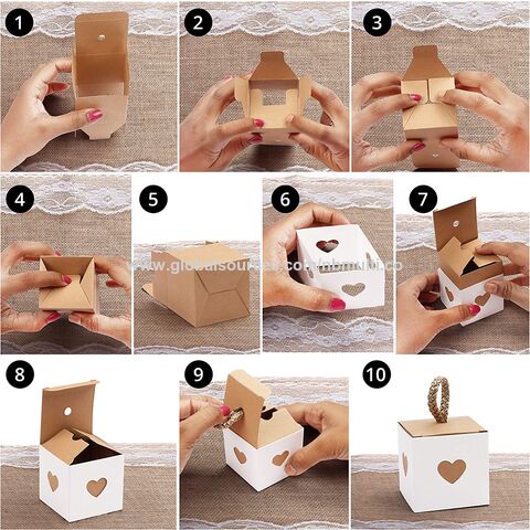 4 Pack Square Nesting Gift Boxes, Decorative Boxes with Lids in 4 Assorted  Sizes for Wedding Reception, Bridal Shower, Baby Shower, Anniversary