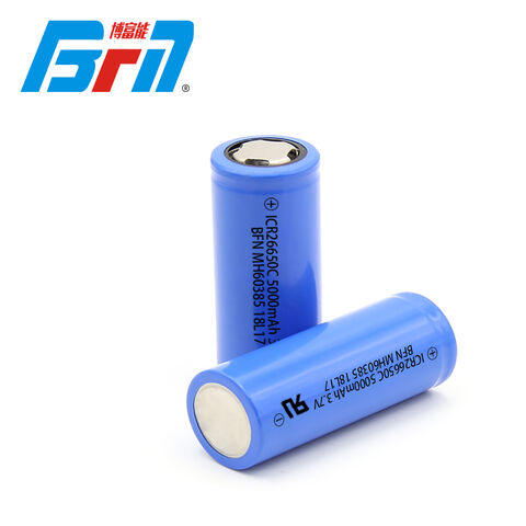 Haute capacité rechargeable Li-ion Batterie au Lithium de 26650 5000mAh 3,7  V - Chine batterie rechargeable Batterie au lithium 26650 et batterie prix
