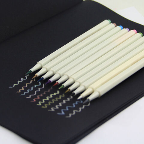Metallic Brush Pen, Metallic Brush Tip Art Water Based Paint Ink, 24 Customized Package