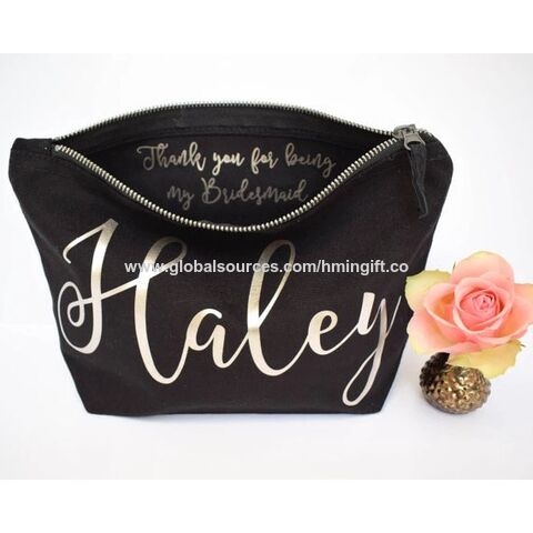 Leather Makeup Bag Bridesmaid Gift Makeup Organizer 