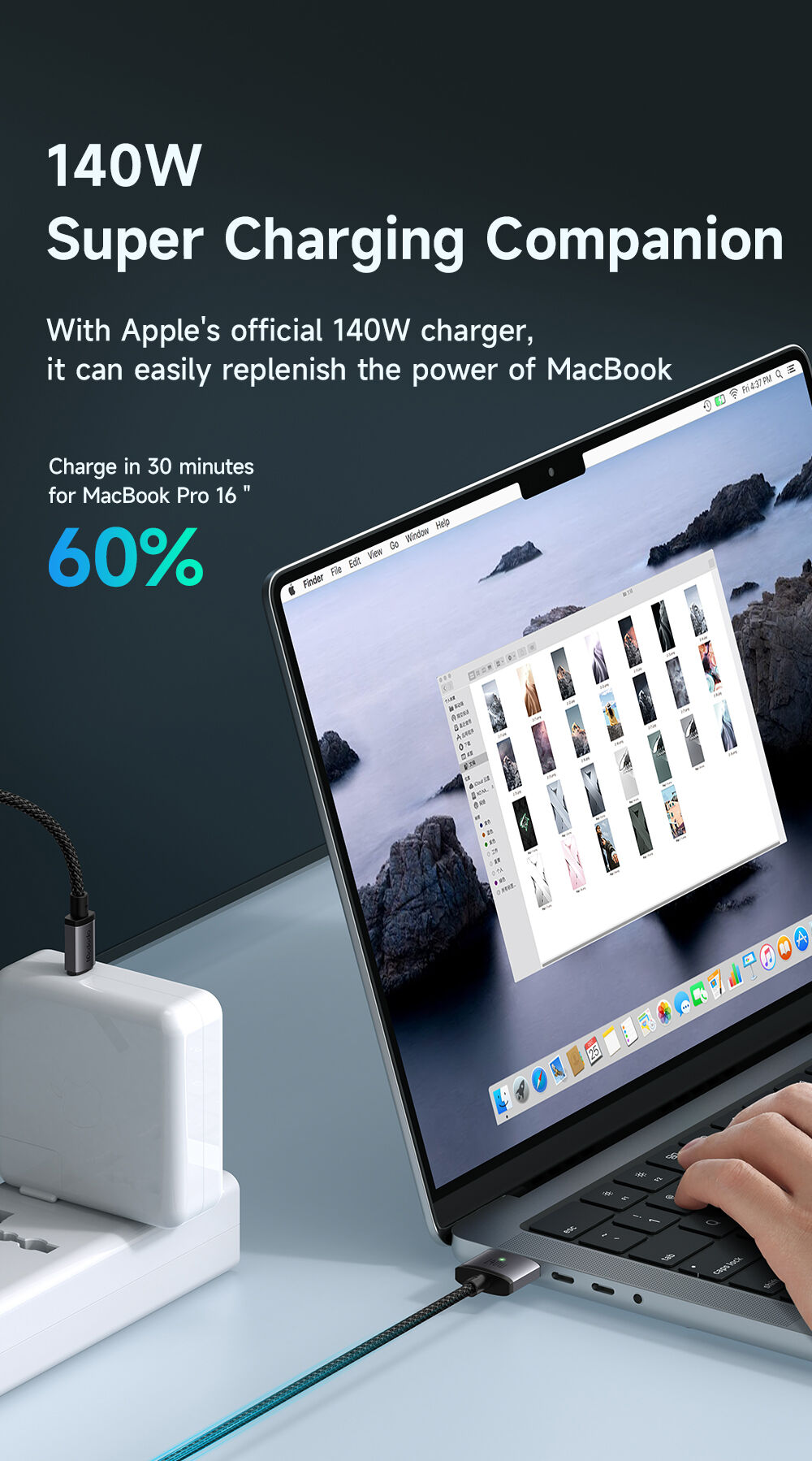 Buy Wholesale China Mcdodo New Metal Usb-c To Magsafe 3 2m 140w Pd3.1 ...