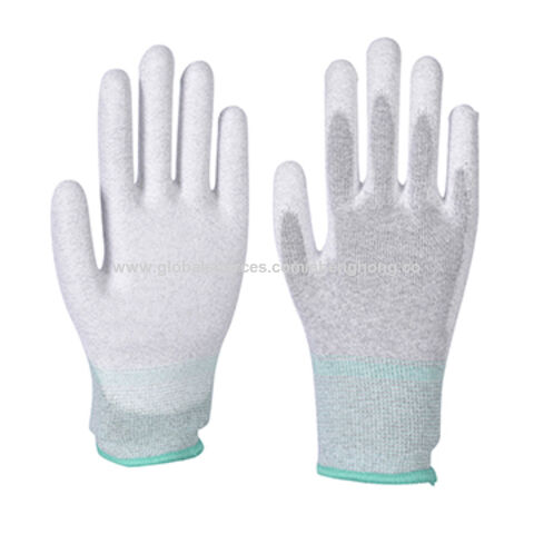 Guantes de trabajo antiestáticos (ESD) para construcción de PC, 2 pares,  guantes de trabajo delgados y ligeros, ideales para trabajos ligeros.