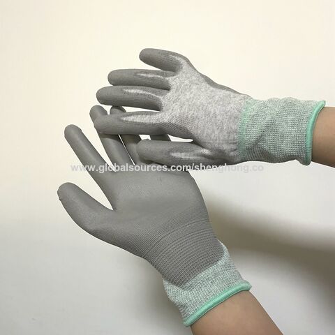 Guantes de trabajo antiestáticos (ESD) para construcción de PC, 2 pares,  guantes de trabajo delgados y ligeros, ideales para trabajos ligeros.