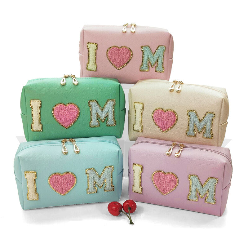 Buy Wholesale China Embroider Patch Logo Nylon Cosmetic Bags With Shiny