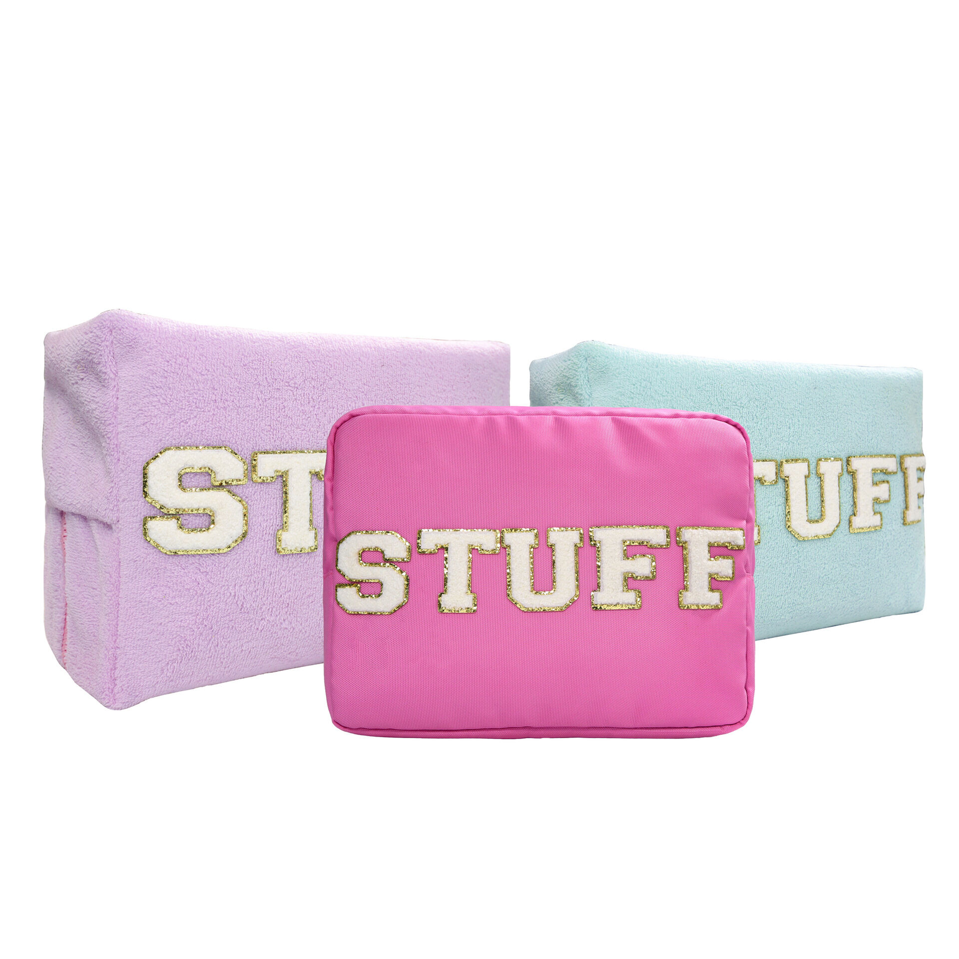 Buy Wholesale China Embroider Patch Logo Nylon Cosmetic Bags With Shiny