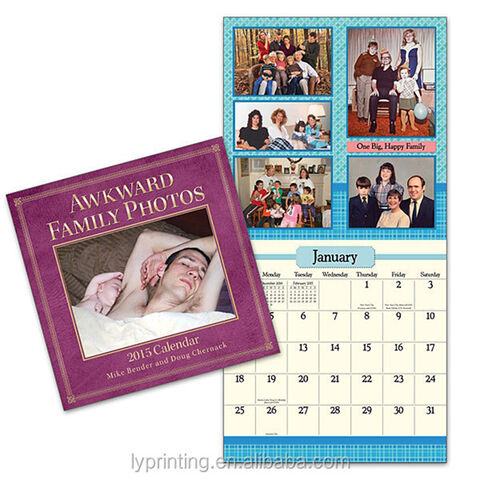 Calendrier mural imprimé pas cher, impression de calendrier mural 3 planificateurs, calendrier de haute qualité
