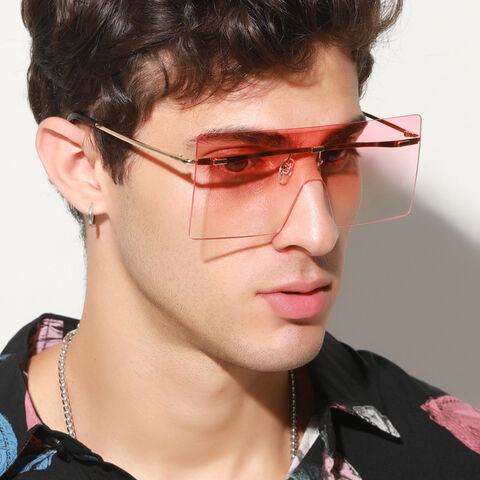 Square Rimless Sunglasses