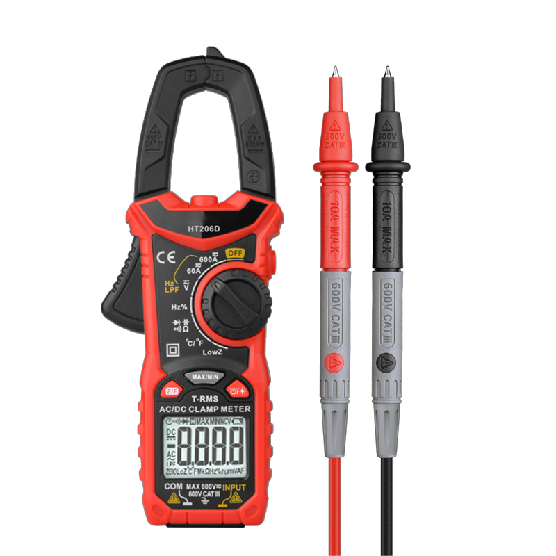 KAIWEETS HT206A Clamp Meter Multimeter TRMS 4000 Counts, Auto-ranging Amp Voltage Tester With Backlight, Measures AC Current, AC/DC Voltage, Capacitance, Resistance, Diodes, Continuity | AusPower Australia