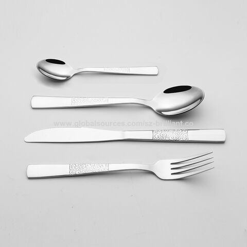 Travel Utensils Reusable, 5Pcs/Set Stainless Steel Reusable Cutlery Portable Travel Chopsticks Fork Spoon Portable Silverware Cutlery Set, Fork Spoon