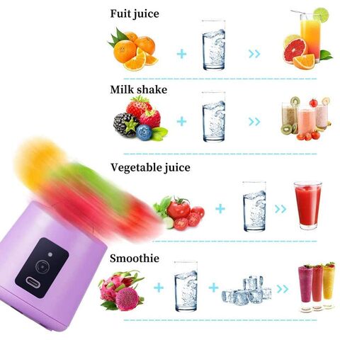 Portable Electric Juice Cup Juicer Mini Fruit Blender Bottle Fresh USB  Rechargeable