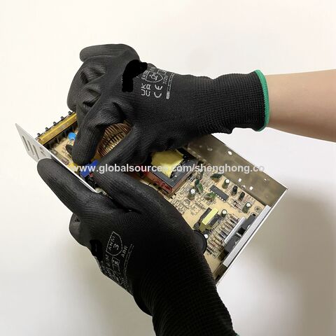 P-Grip Black Nylon/Polyurethane General Purpose Work Gloves with