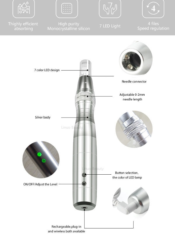 LED Photon Electric Derma Pen