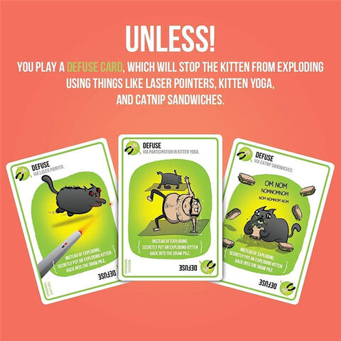 Exploding kittens Barking Kittens Card Game Golden