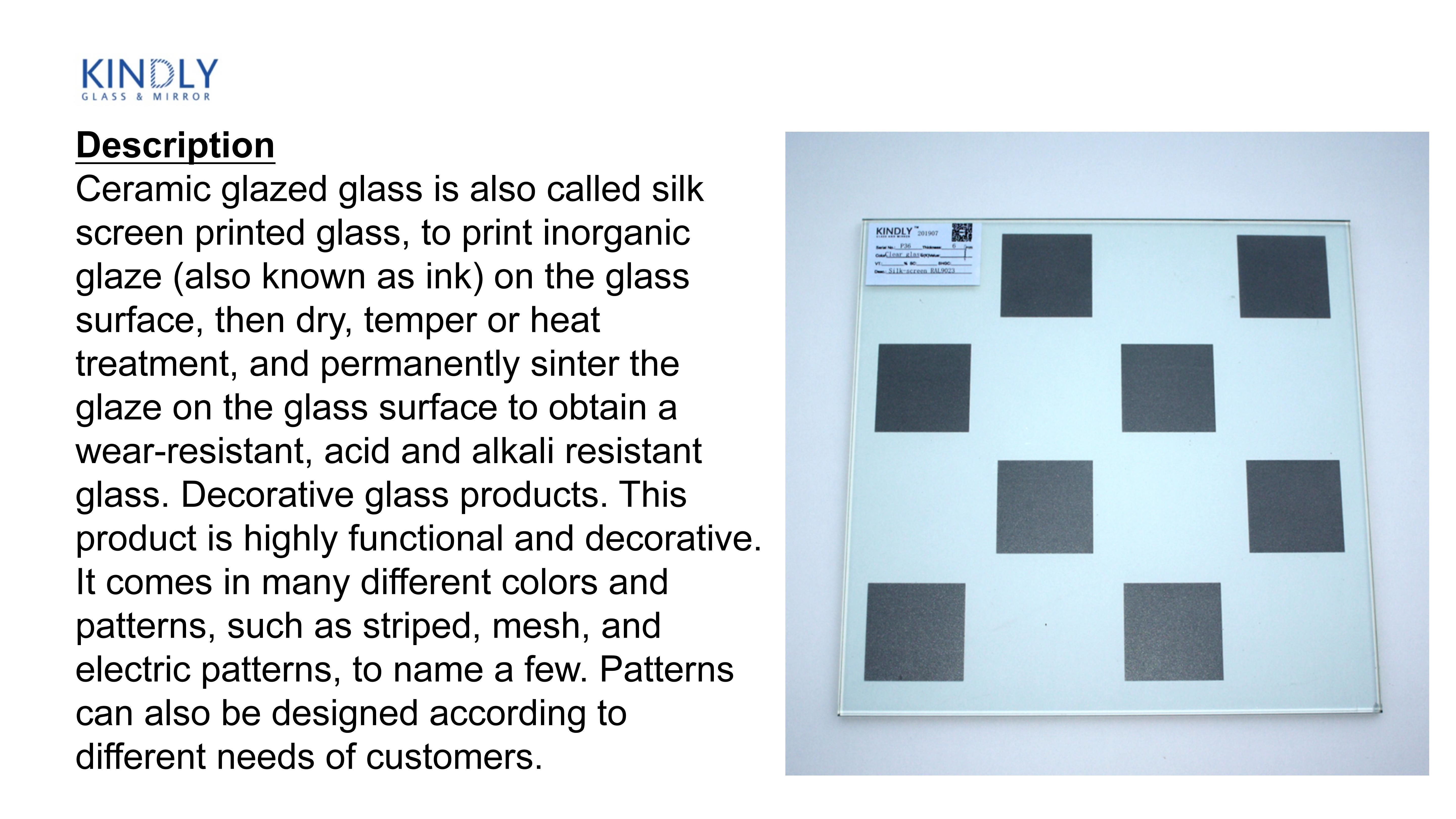 Buy Wholesale China Ceramic Glazed Tempered Glass,glazed Glass,silk ...
