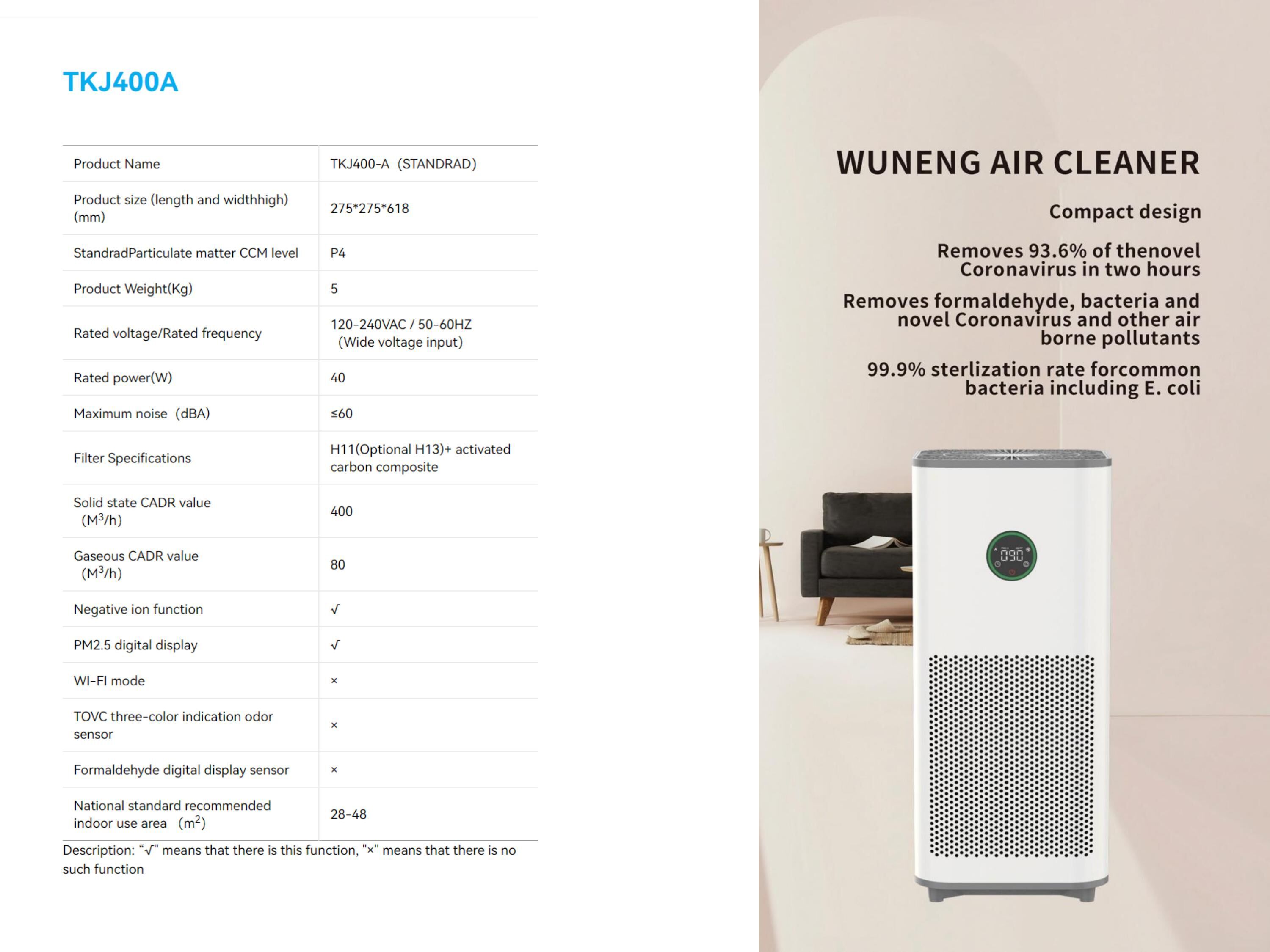 New Design Air Purifiers Disinfect Aldehyde Removal Buy China