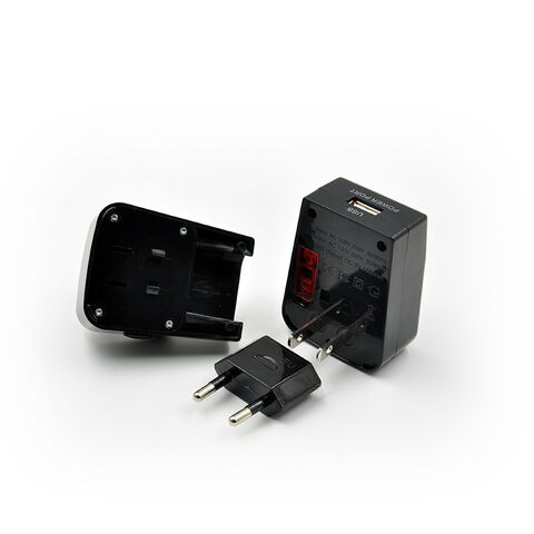 Adaptador de viaje universal, adaptador de viaje mundial con puertos USB de  5 V 2.1 A, adaptador de enchufe internacional, adaptador de enchufe de CA
