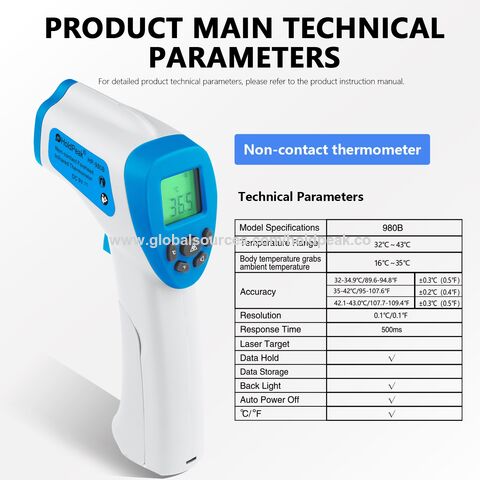 IR Gun  Infrared Thermometer Gun, 95 to 107.6 deg F