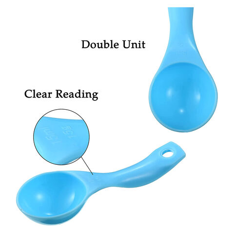 1 Set Kitchen Measuring Tools Blue Plastic Measuring Cup Spoons Sets For  Kitchen Baking Coffee Graduated Spoons