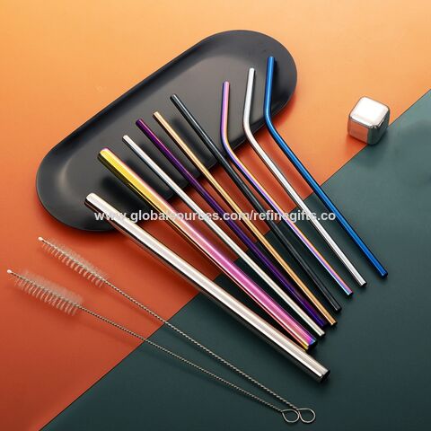 Wholesale Custom Logo Reusable Drinking Straws Silicone Collapsible St