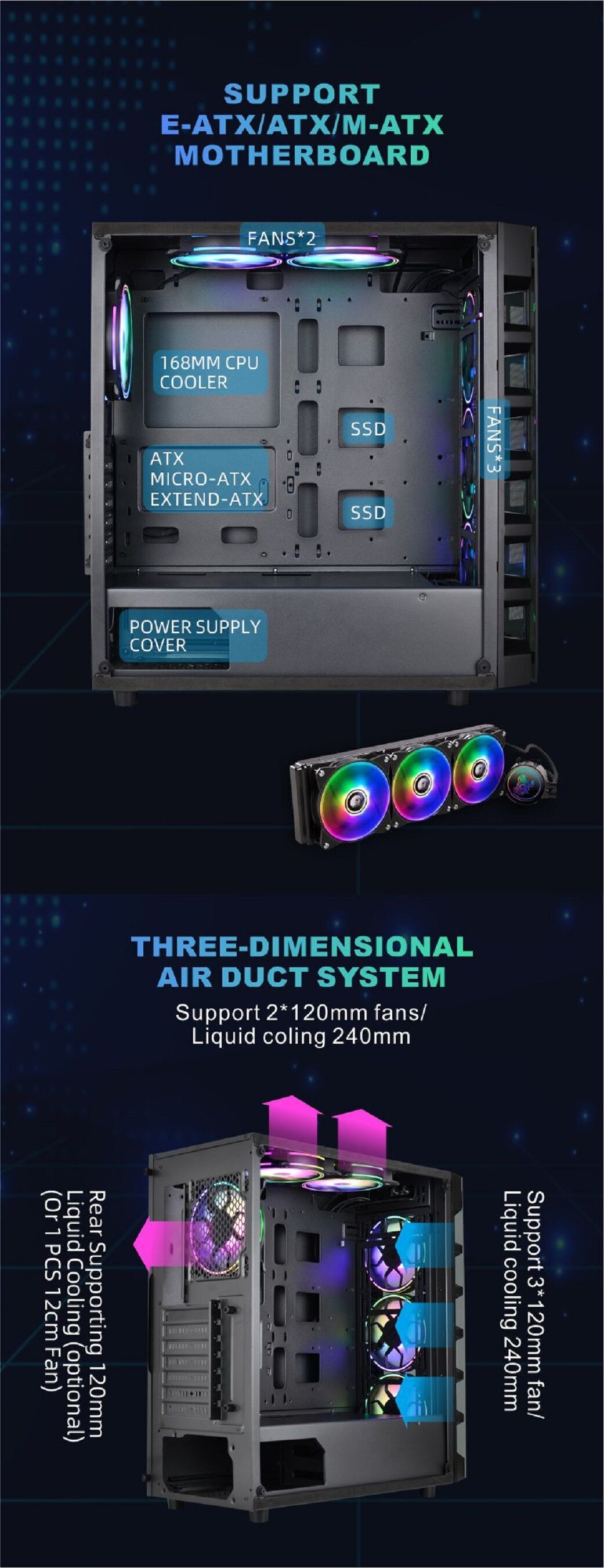 Buy Wholesale China Black Atx Midtower Desktop Computer Gaming Case