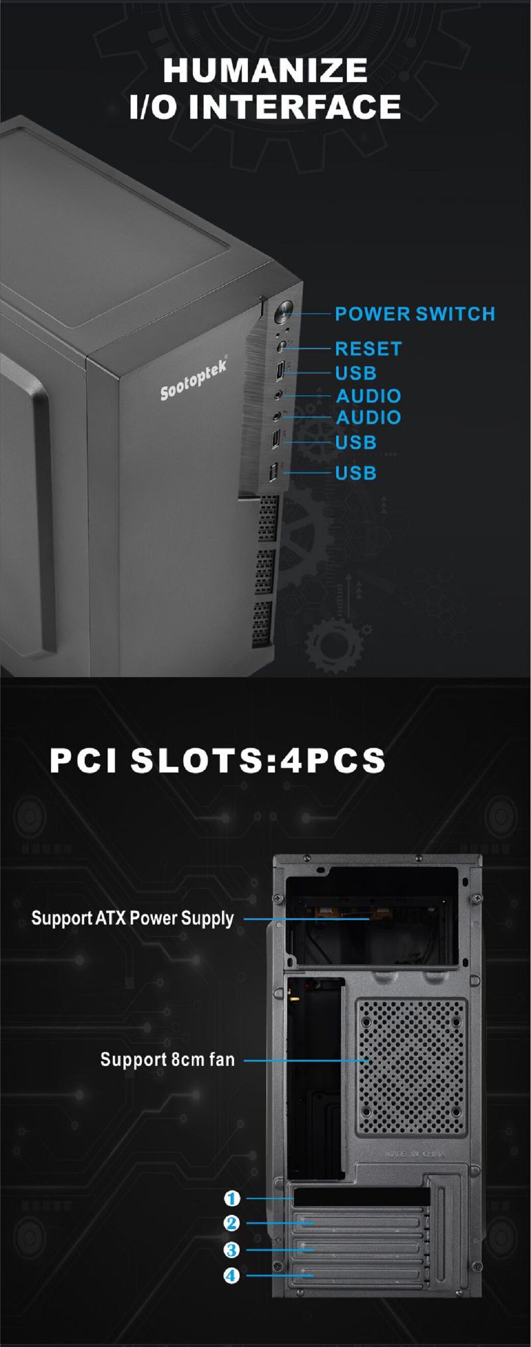 Buy Wholesale China Factory Supply Pc Case Micro Atx Computer Case With ...